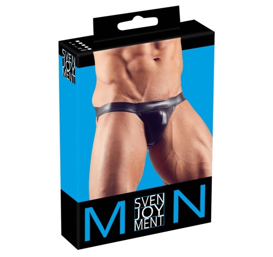 Svenjoyment - Seksowne Męskie Majtki Jockstrap Z Elastycznych Pasków Czarne XL